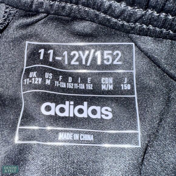 Adidas Cutiro24 C Youth Soccer Shorts Black Gray Stripe Athletic Sporty New - Picture 3 of 4